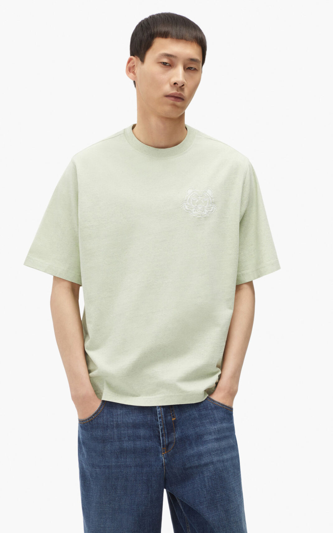 Camiseta Kenzo RE/relaxed casual Masculino - Verdes | 347CJSDZH
